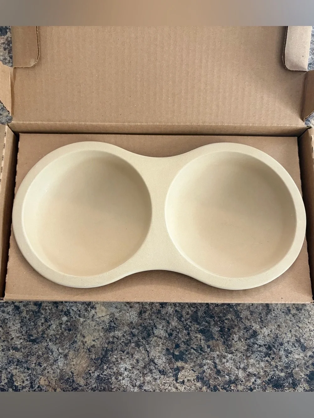NIB Pampered Chef Stoneware Microwave Double Egg Cooker